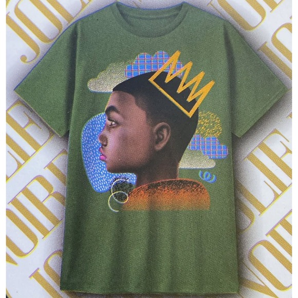 Jolie Noire Boy's Size 8 Black History Month Short Sleeve Graphic Graphic Tee - Picture 1 of 8